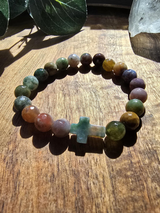 Prayer Bracelet | Green Agate Bracelet | Stackable Gemstone Bracelet | Gemstone Healing Bracelet | Handmade