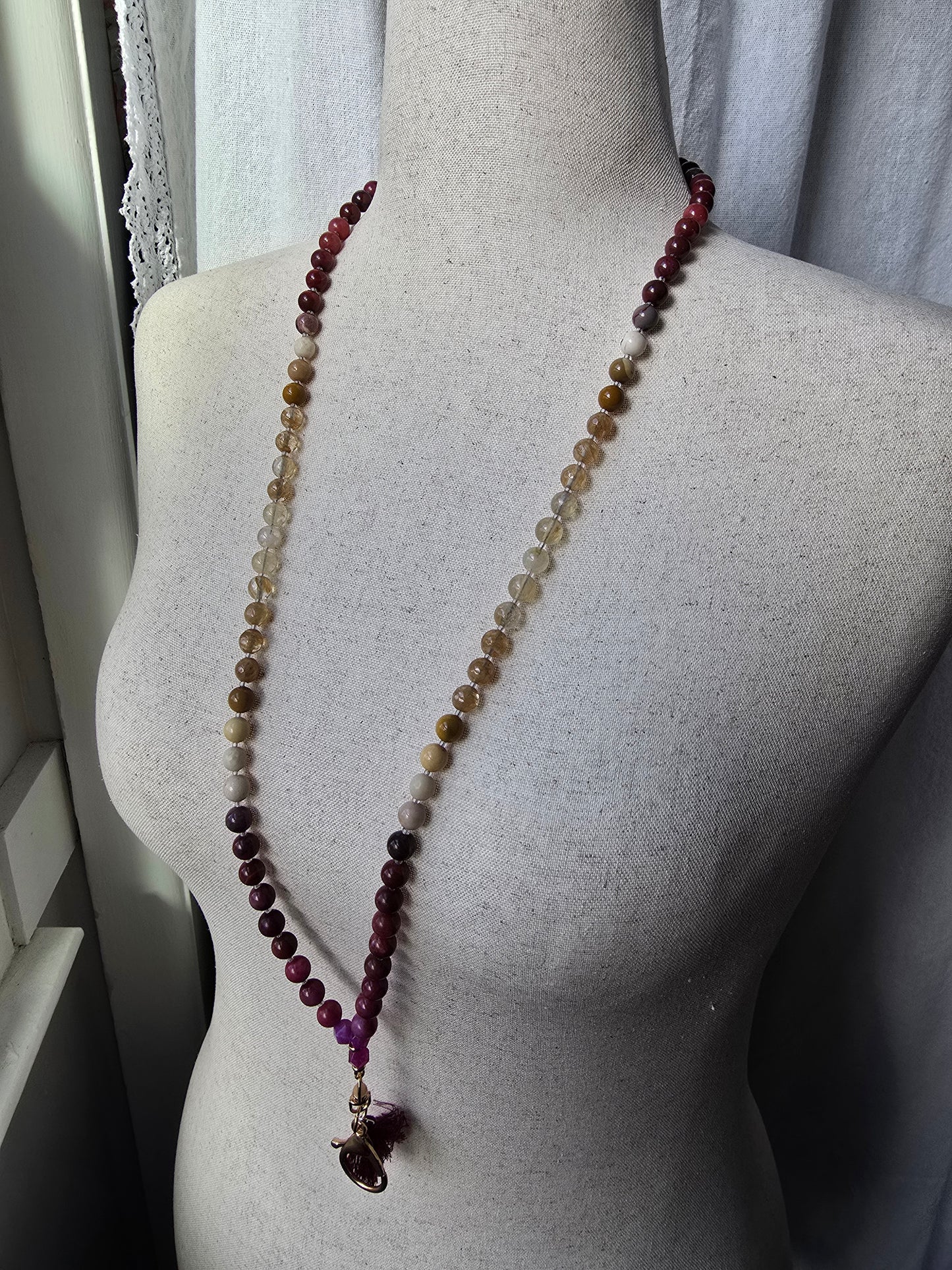 Sunset Bloom Mala Style Lanyard Sacred Sol Design