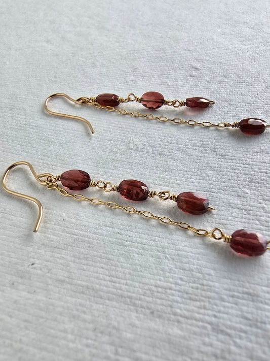 Garnet Drop Earrings Sacred Sol Design