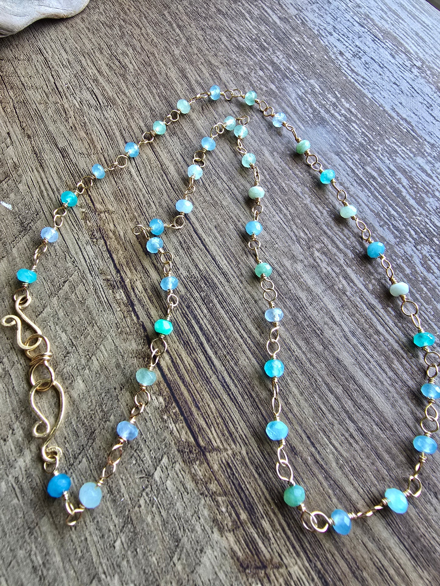 Kaleidoscope - Tide 4MM 20.5" Hand Wired Rondelle Necklace Sacred Sol Design