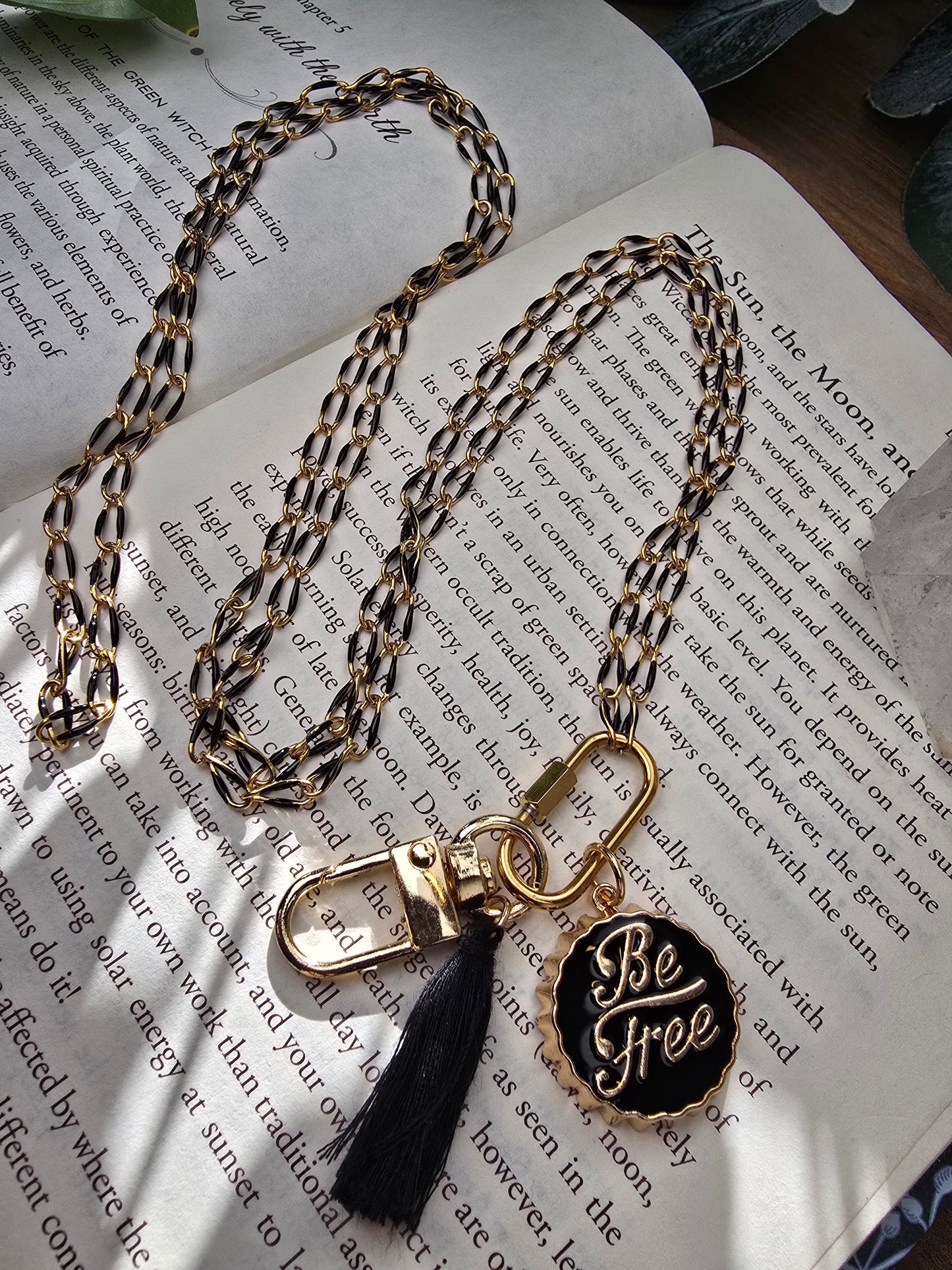 Enamel Chain "Be Free" Lanyard Sacred Sol Design