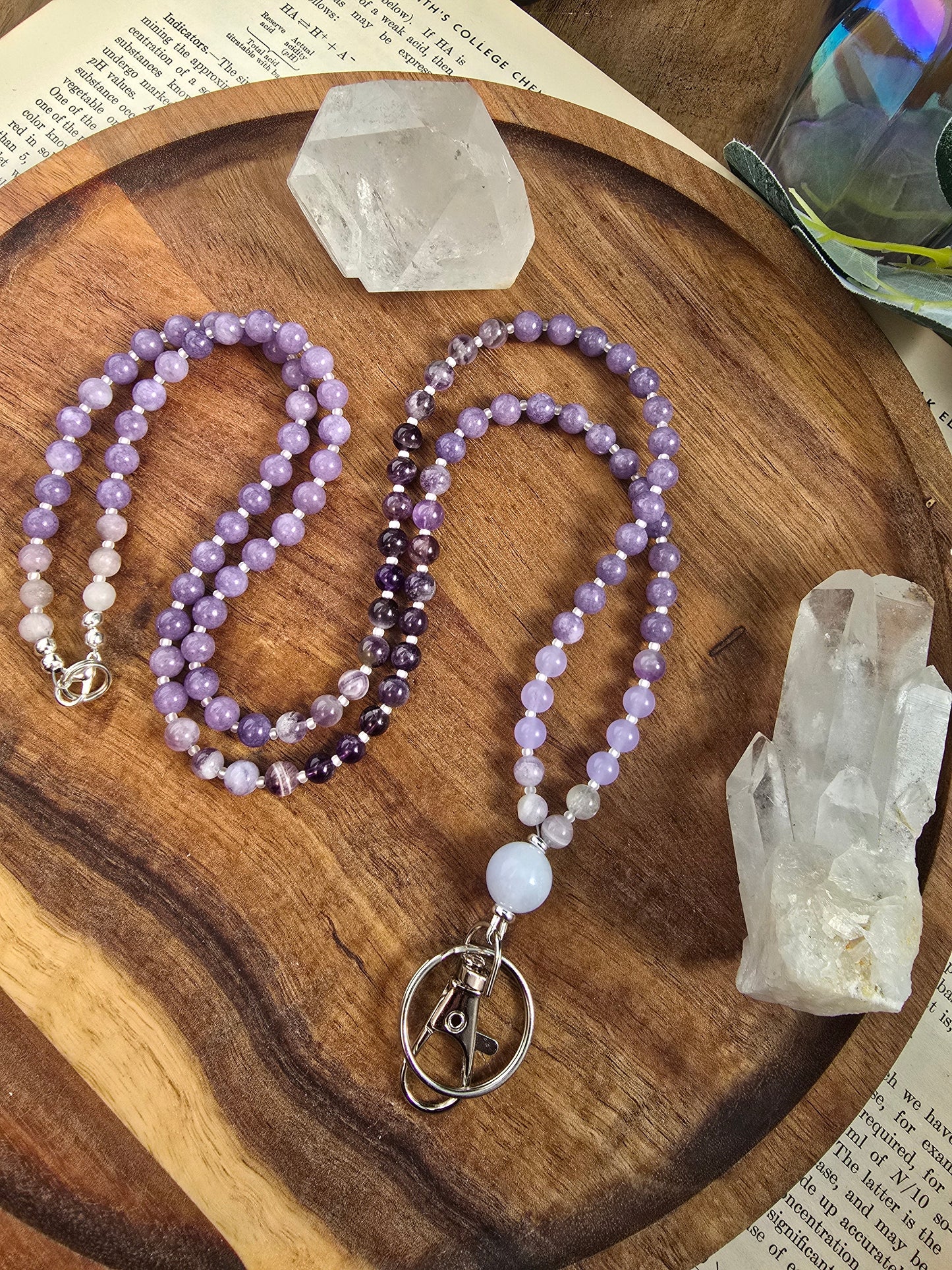 The Inner Peace Lanyard | Amethyst, Angelite & Persian Jade My Store