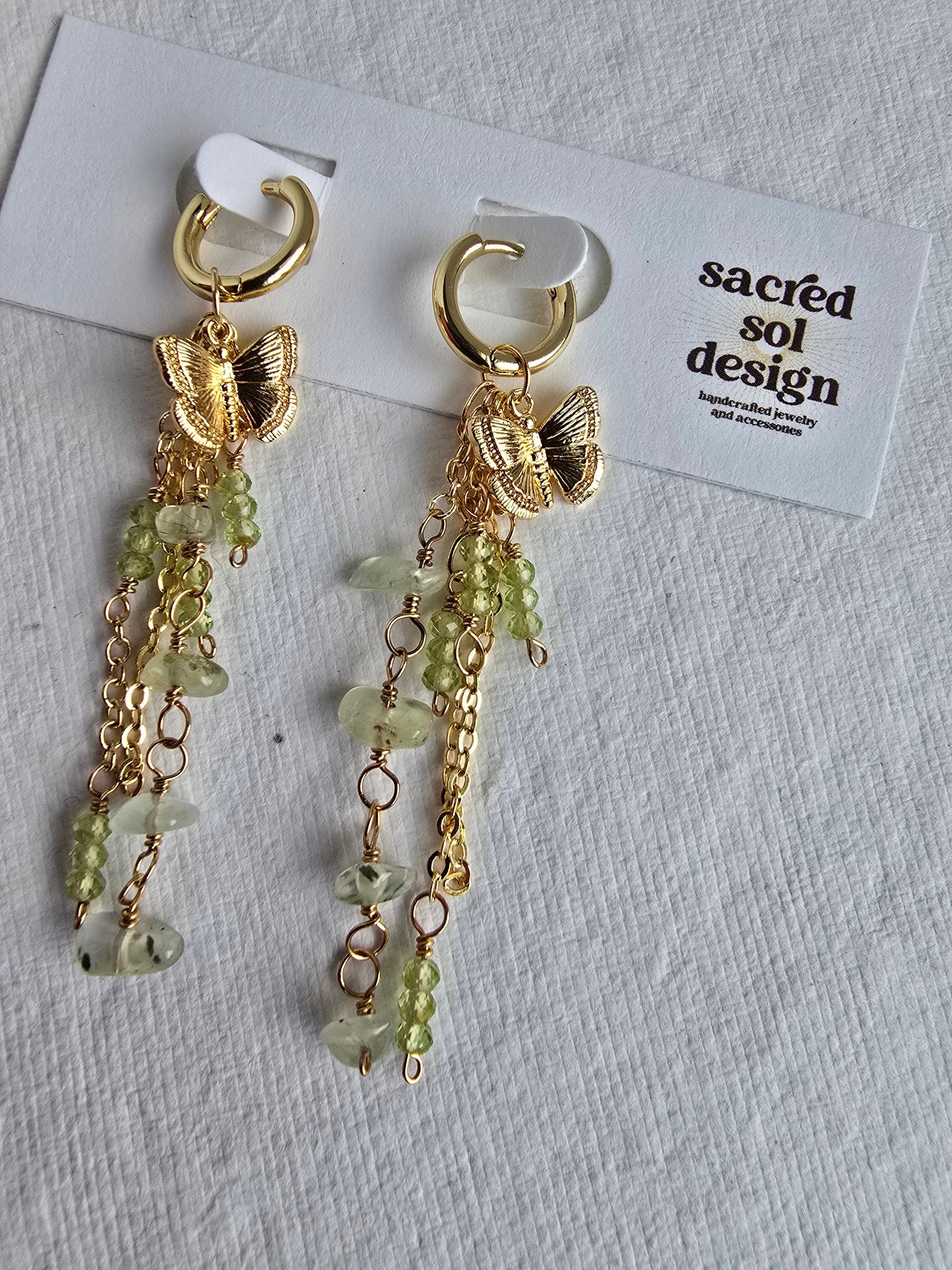 Butterfly Meadow Gold Plated Hoop Earrings