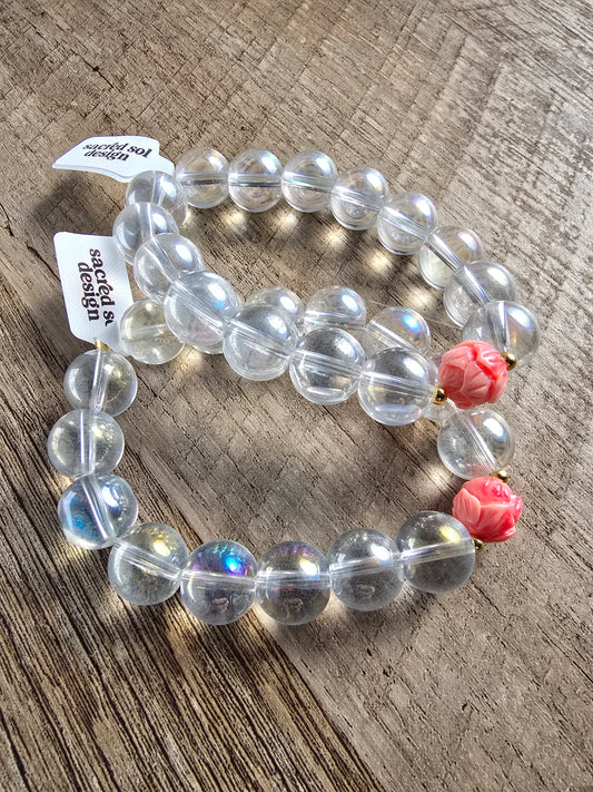 12MM Mystic Aura Glass Bead Bracelet My Store