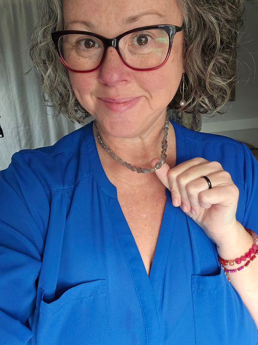 Polished Labradorite Pebble Strand Sacred Sol Design