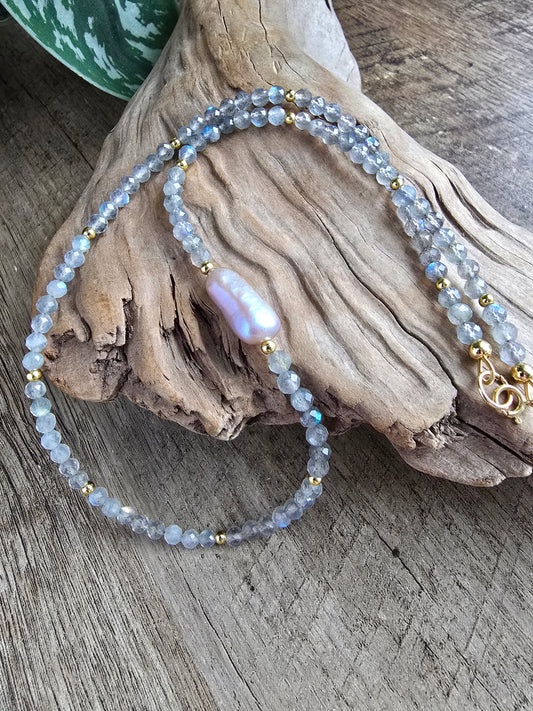 Labradorite Tide Necklace Sacred Sol Design