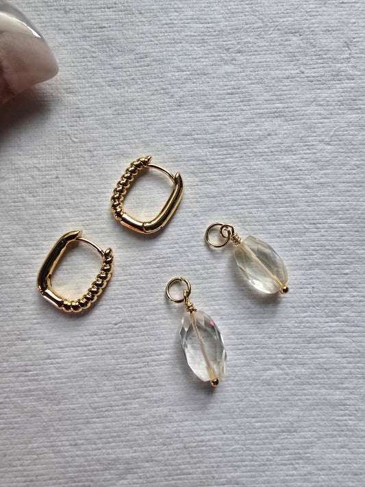 Citrine Drop Charms