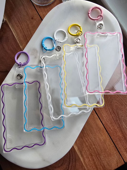 Scalloped Edge Photocard & ID Holder Sacred Sol Design