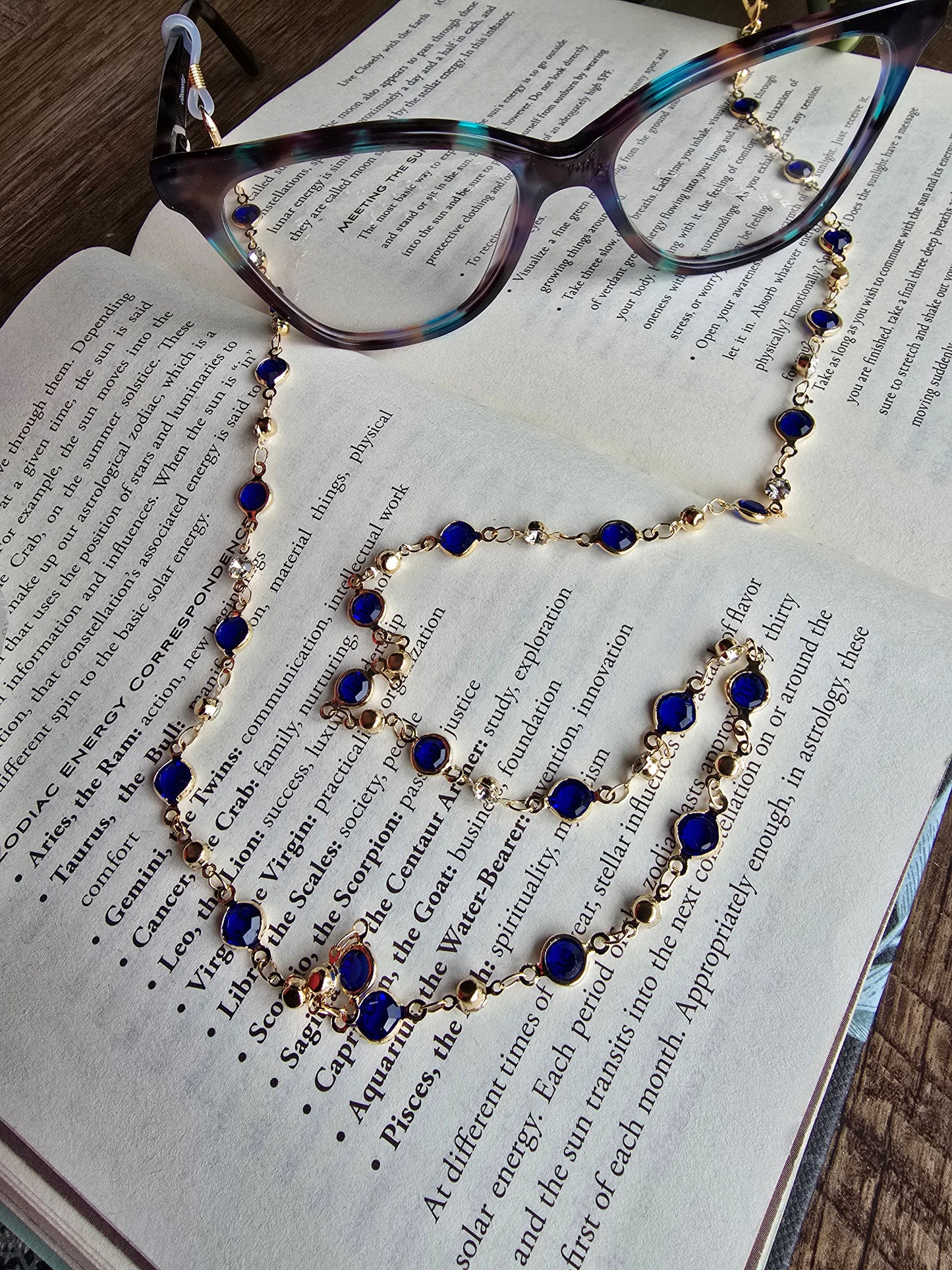 The Jewel Drop Eyeglass Chain Sacred Sol Design