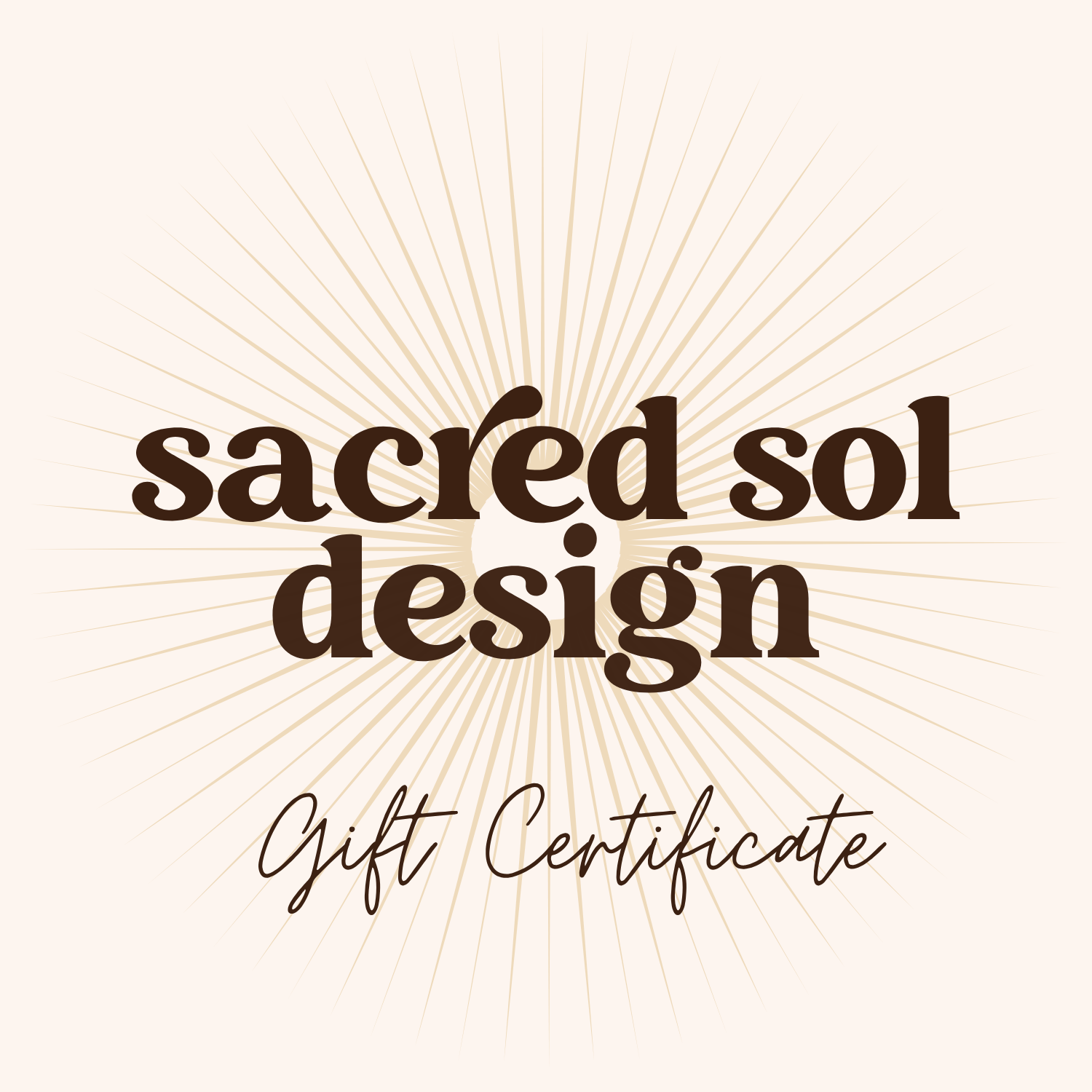 GIFT-CERTIFICATES Sacred Sol Design