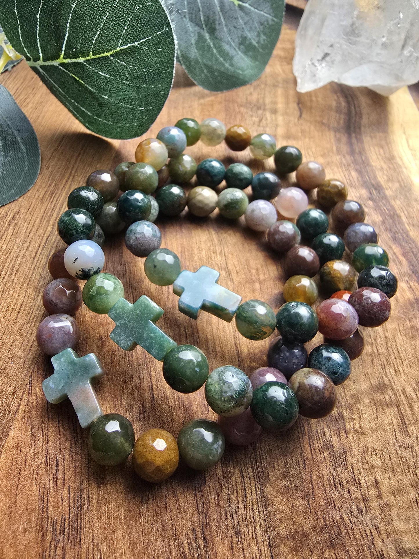 Prayer Bracelet | Green Agate Bracelet | Stackable Gemstone Bracelet | Gemstone Healing Bracelet | Handmade