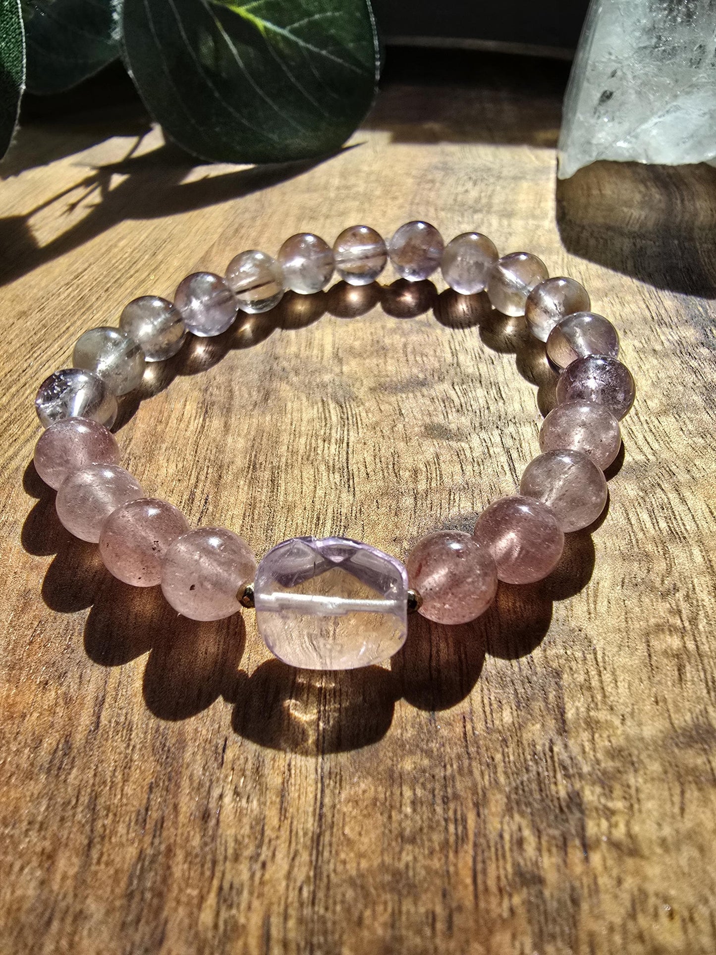Ametrine, Amethyst, Strawberry Quartz Gemstone Bracelet| Stackable Gemstone Bracelet | Gemstone Healing Bracelet | Handmade