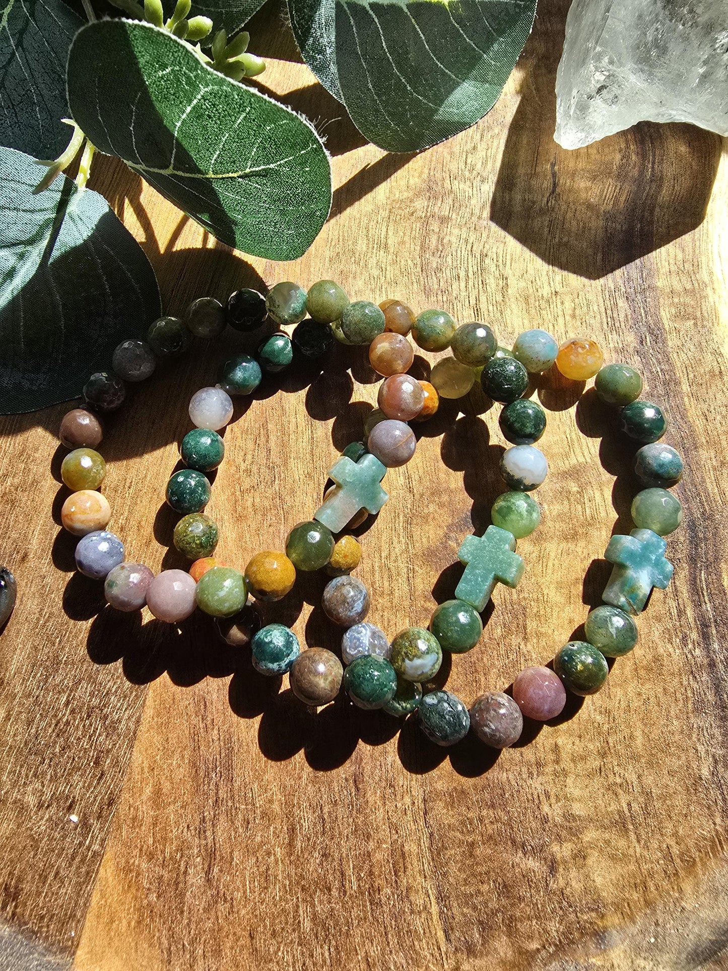 Prayer Bracelet | Green Agate Bracelet | Stackable Gemstone Bracelet | Gemstone Healing Bracelet | Handmade