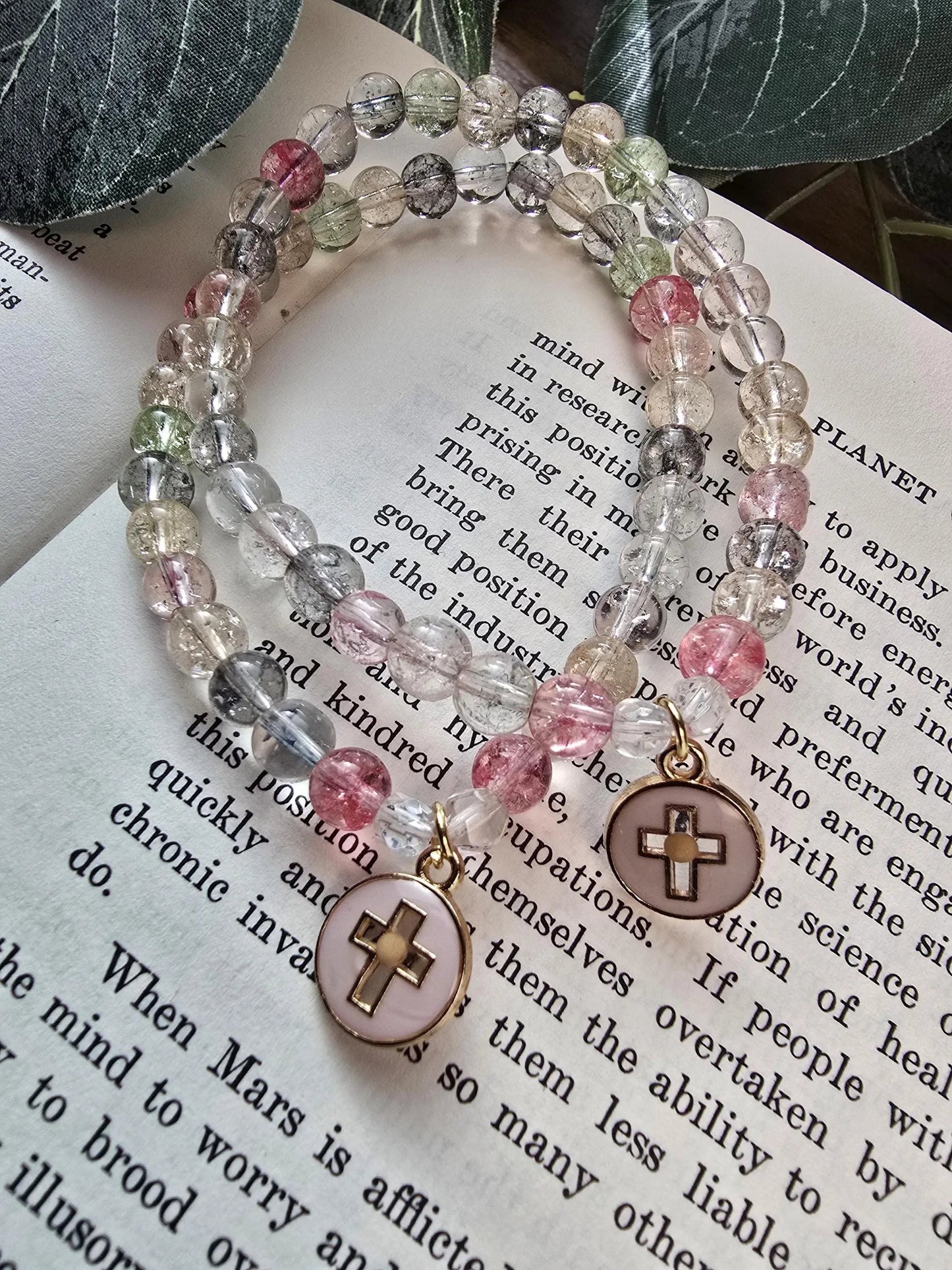 Handmade Prayer Bracelet with Cross and Mustard Seed Charm | Gemstone Bracelet | Faith of a mustard seed | Custom Sizing Available