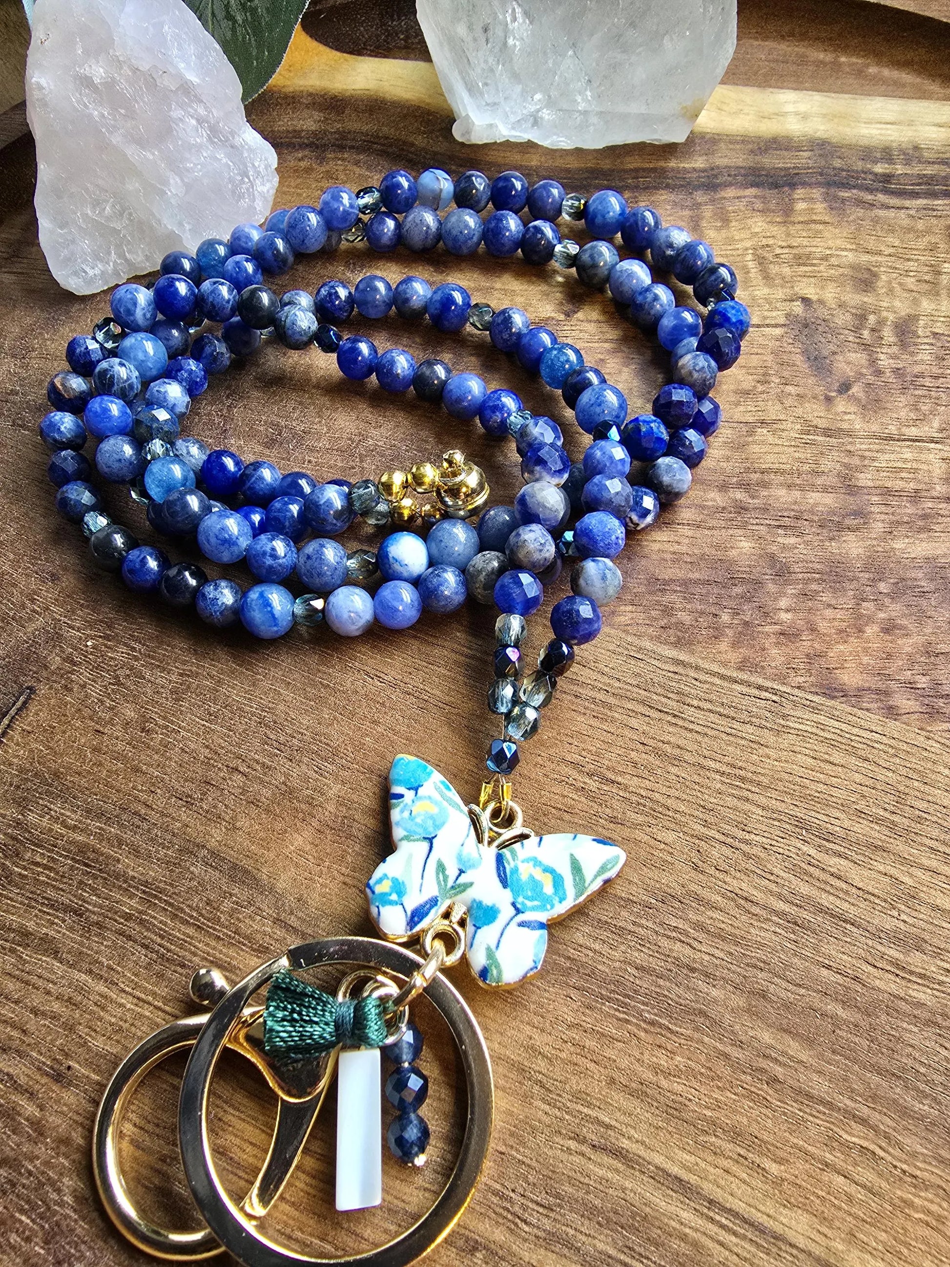 The Blu Butterfly Lanyard Sacred Sol Design