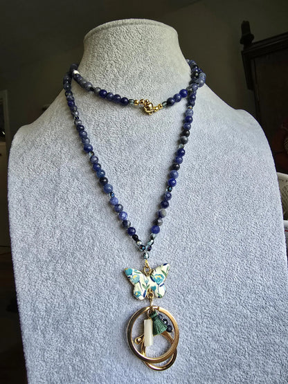 The Blu Butterfly Lanyard Sacred Sol Design