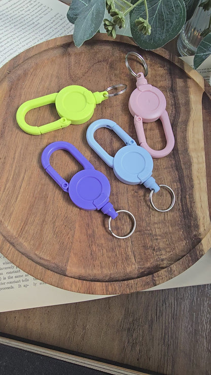 Cotton Candy Colorful Extendable Badge Reel