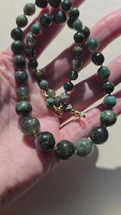 Moss Agate & Indian Agate Necklace