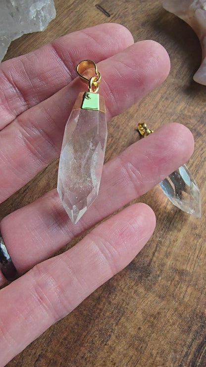 Natural Clear Quartz Point Charm