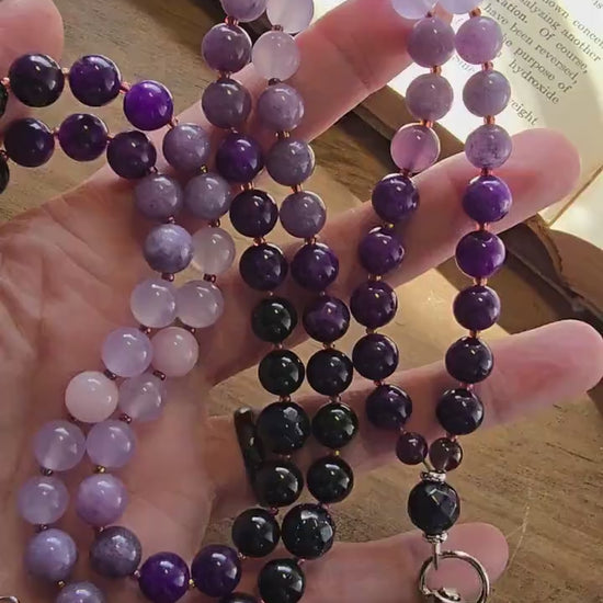Purple Gradient Beaded Lanyard | 20 inch  | Handmade & Personalized | Intuition Lanyard