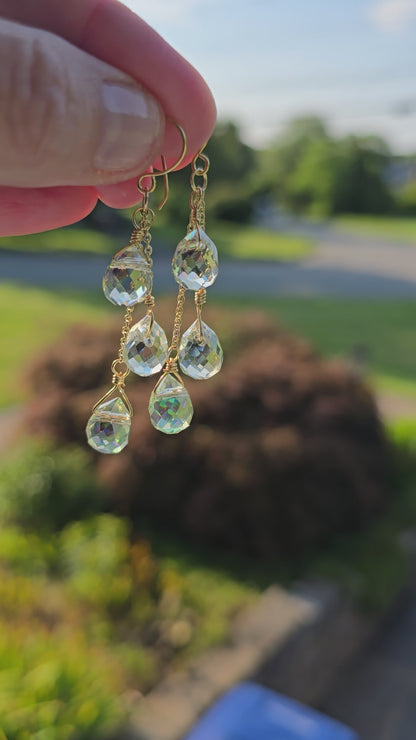 Cascade Crystal Drop Earrings