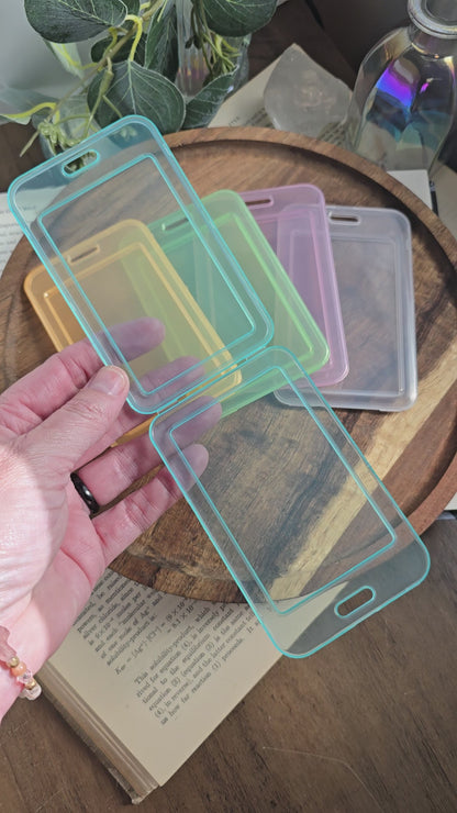 Colorful Transparent Card Protector Sleeves (Vertical & Horizontal)