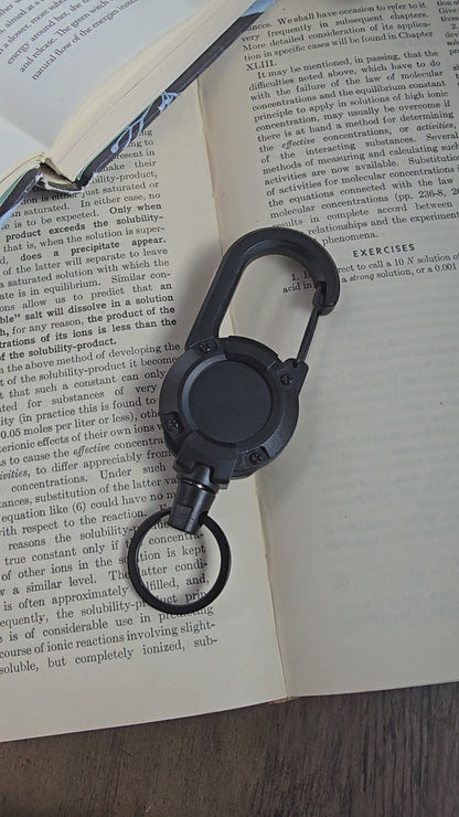 Heavy-Duty Retractable Badge Reel (Matte Black)