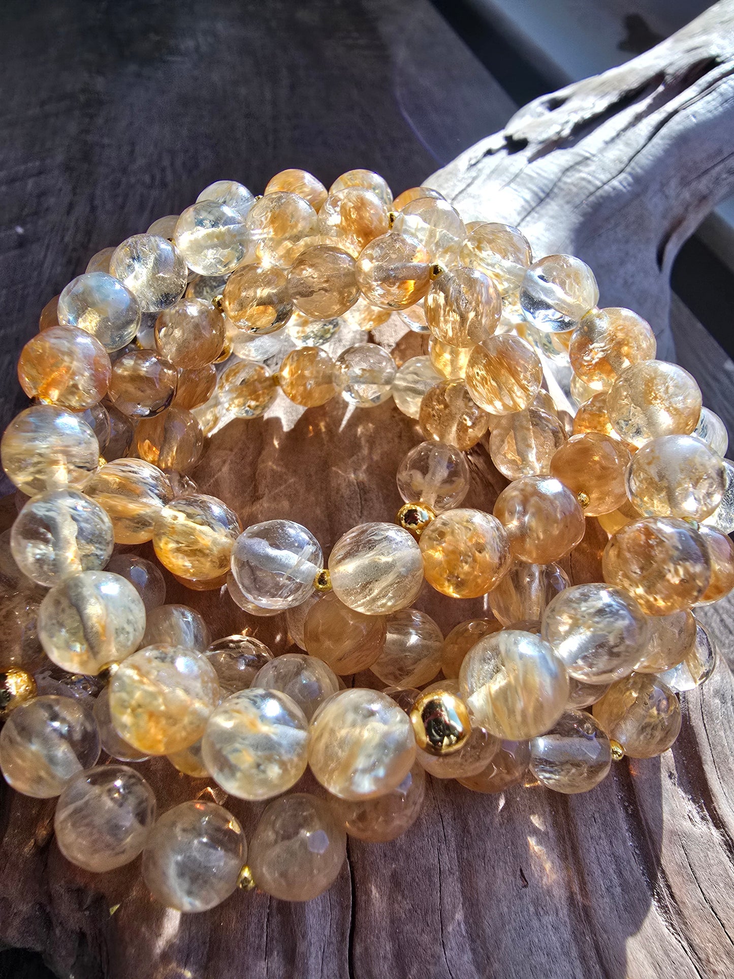 Faceted Golden Quartz Bracelet with Gold Filled Accents My Store