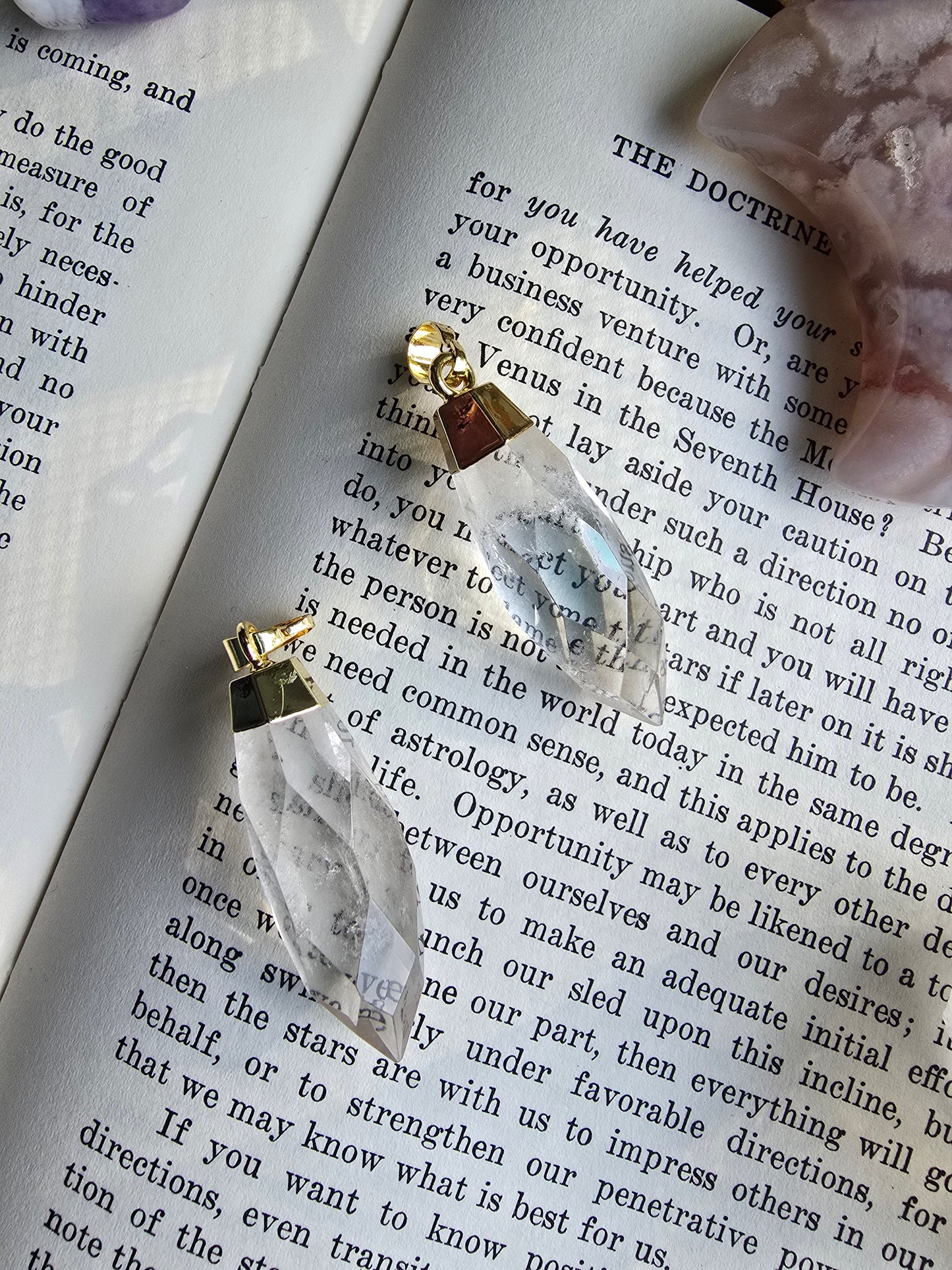 Natural Clear Quartz Point Charm My Store