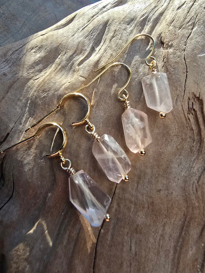 Rose Quartz Sol Earrings Sacred Sol Design
