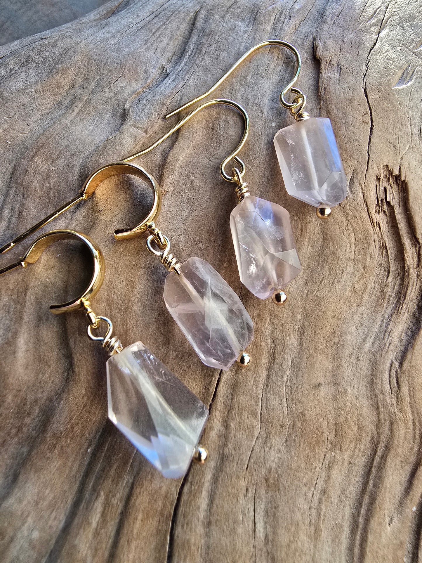 Rose Quartz Sol Earrings Sacred Sol Design