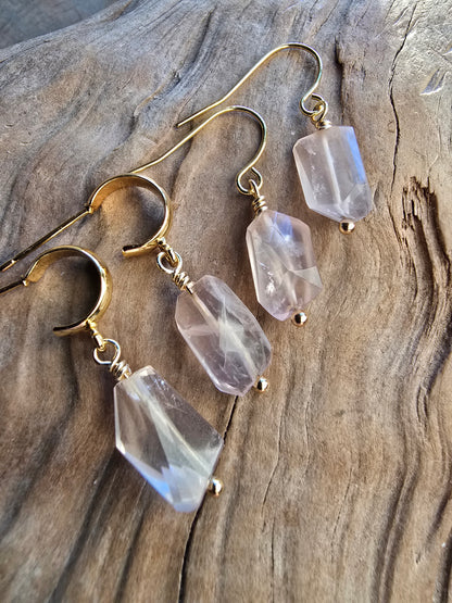Rose Quartz Sol Earrings Sacred Sol Design