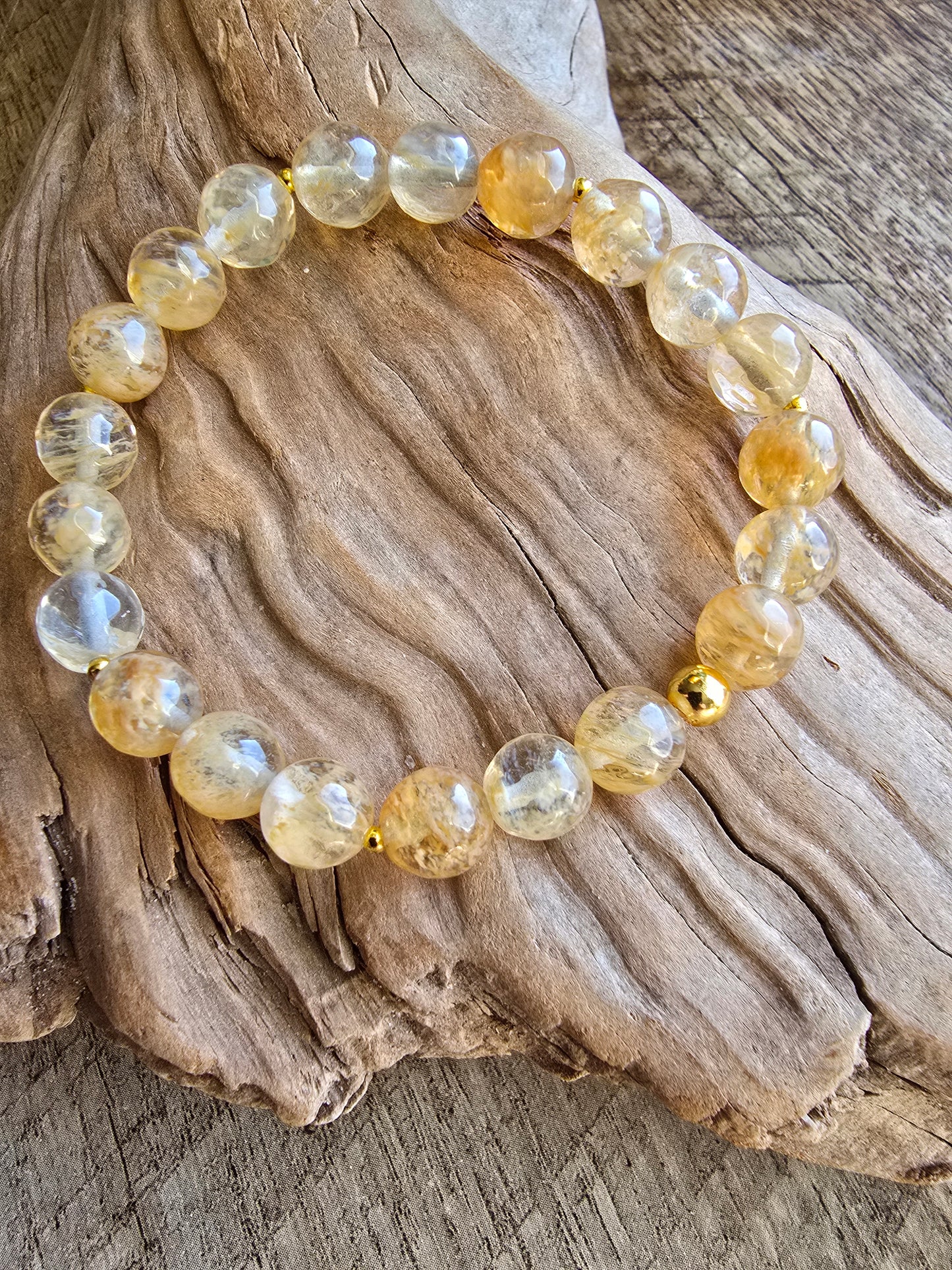 Faceted Golden Quartz Bracelet with Gold Filled Accents My Store