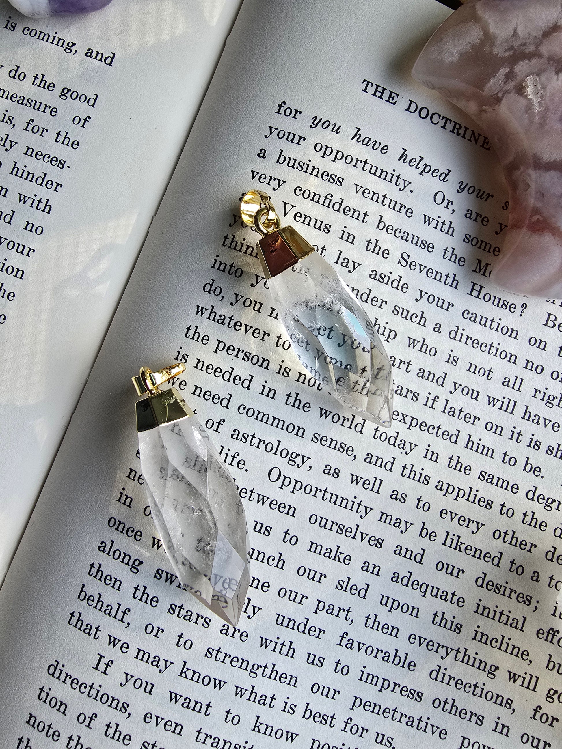 Natural Clear Quartz Point Charm My Store