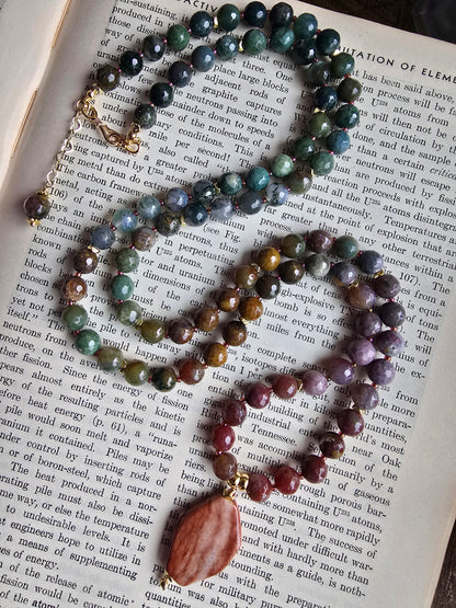 The Indian Summer Opera Necklace Sacred Sol Design