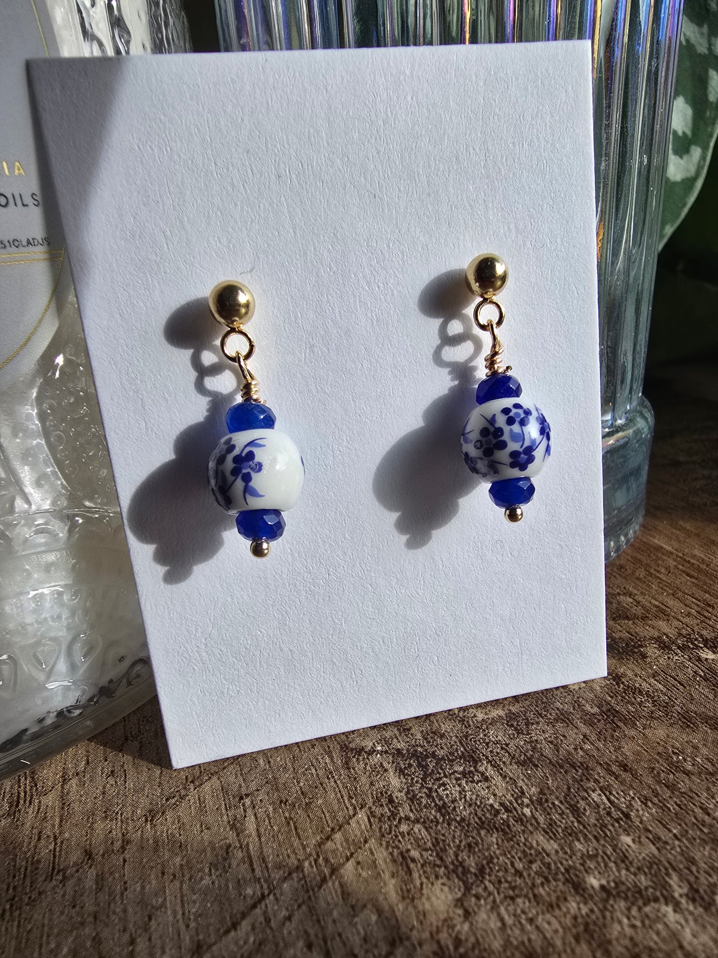 Not Your Grandma’s China | Blue Chalcedony & Ceramic Drops