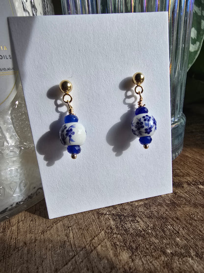 Not Your Grandma’s China | Blue Chalcedony & Ceramic Drops