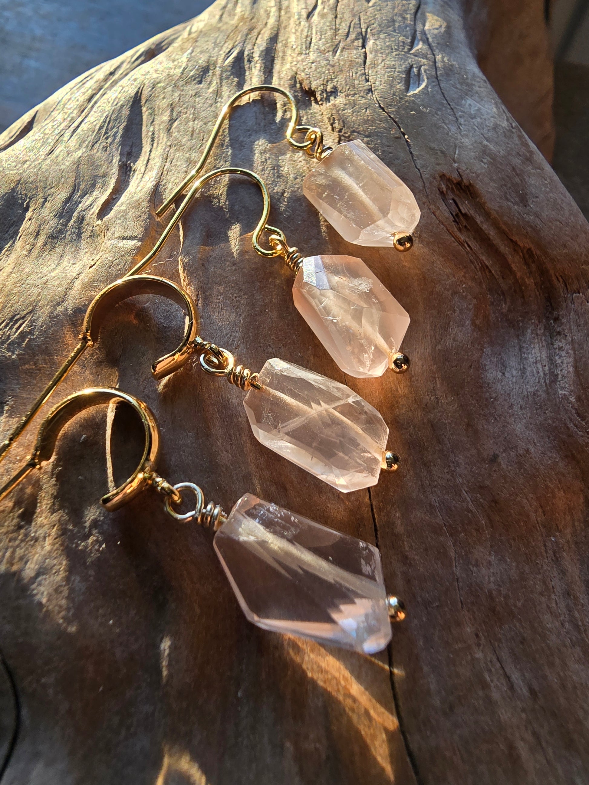 Rose Quartz Sol Earrings Sacred Sol Design
