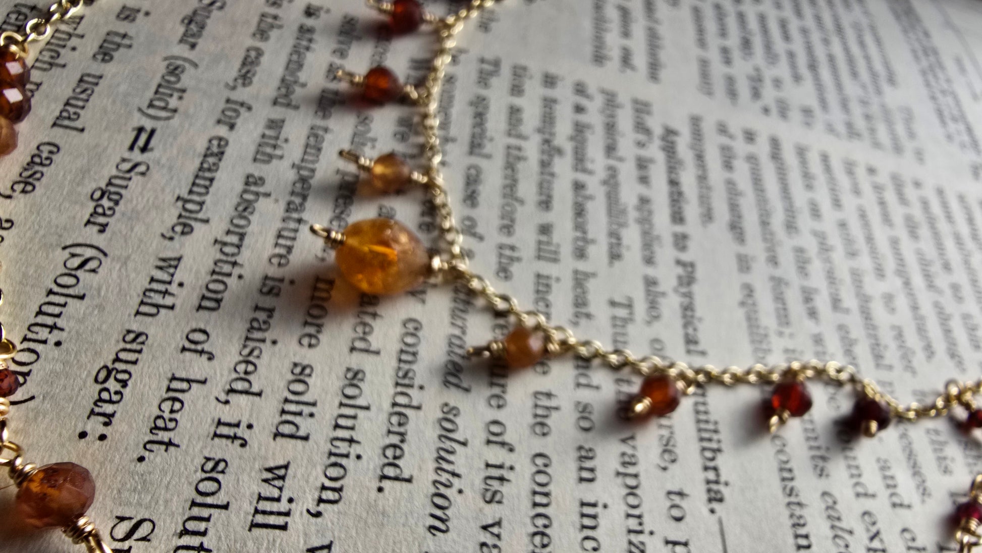 Hessonite Garnet Layered Necklace Sacred Sol Design