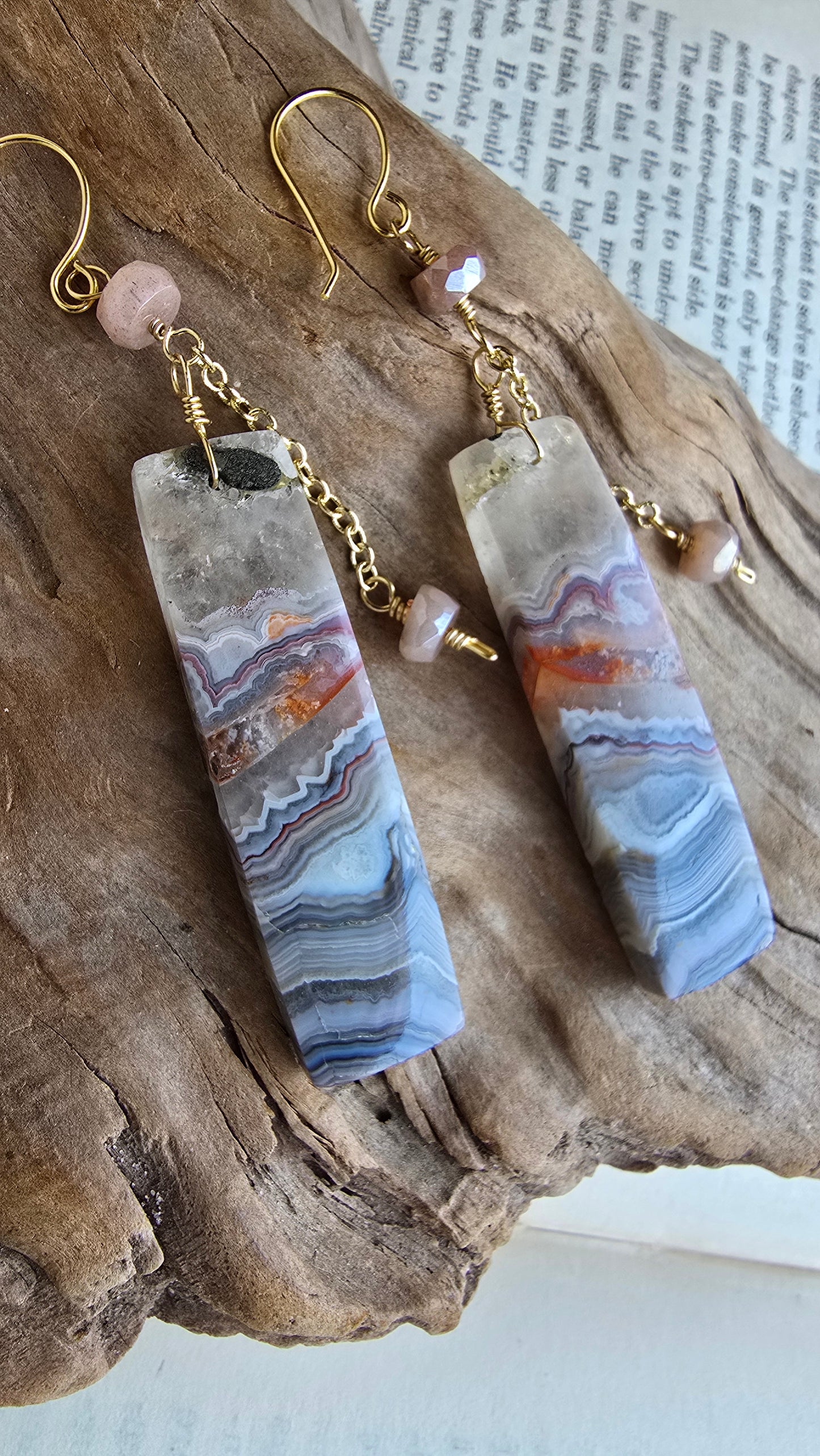 Crazy Lace Agate Statement Earrings Sacred Sol Design