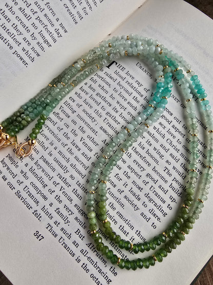 Green Gradient Gemstone Necklace Sacred Sol Design