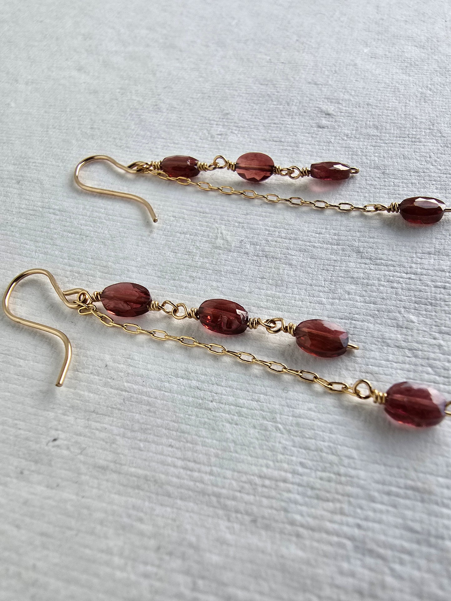 Garnet Drop Earrings Sacred Sol Design