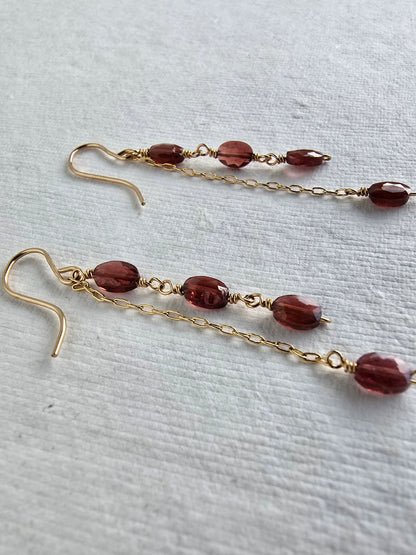 Garnet Drop Earrings Sacred Sol Design