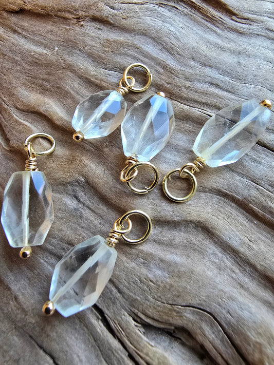 Citrine Drop Charms