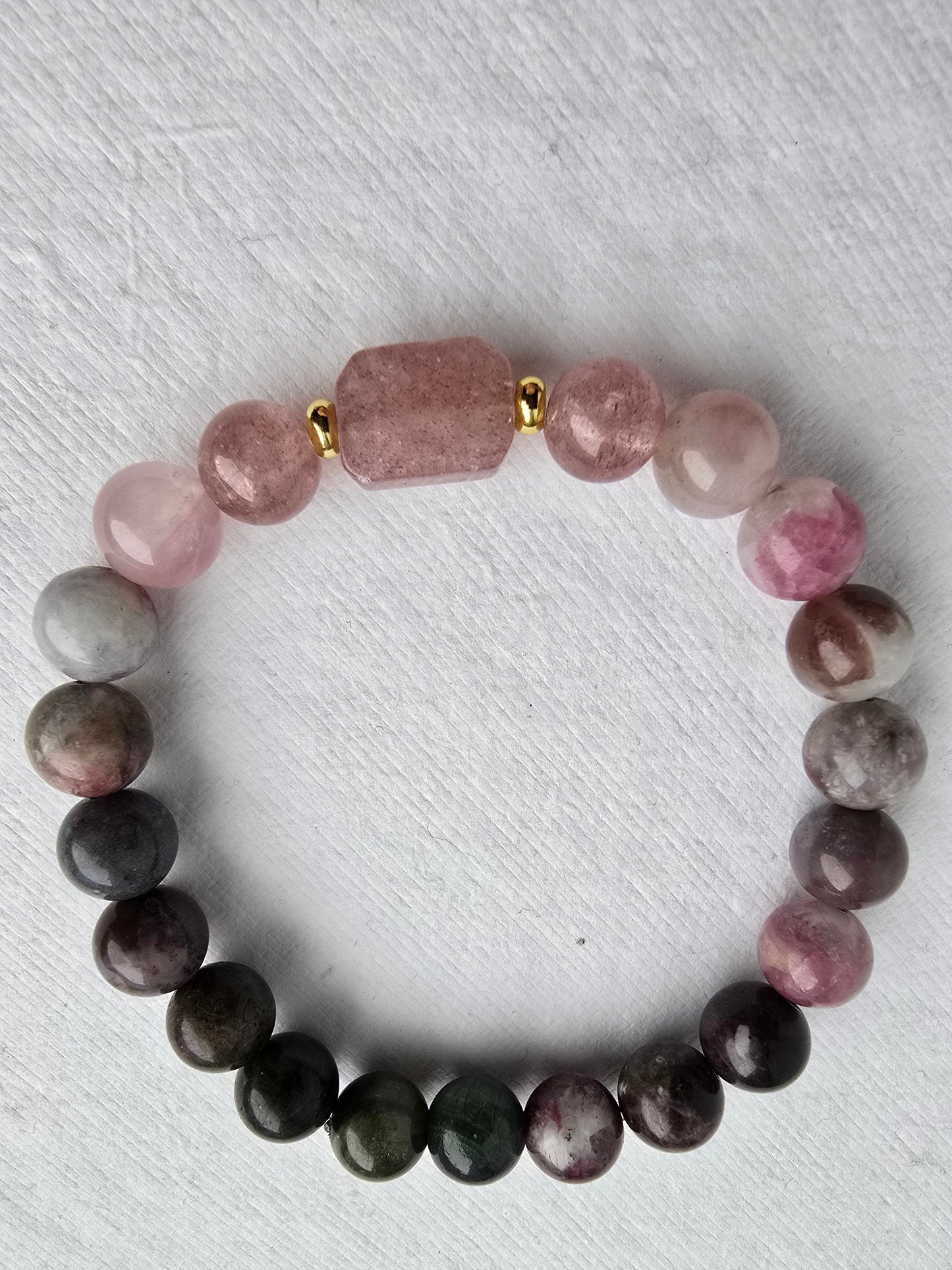 Tourmaline & Strawberry Quartz Bracelet My Store