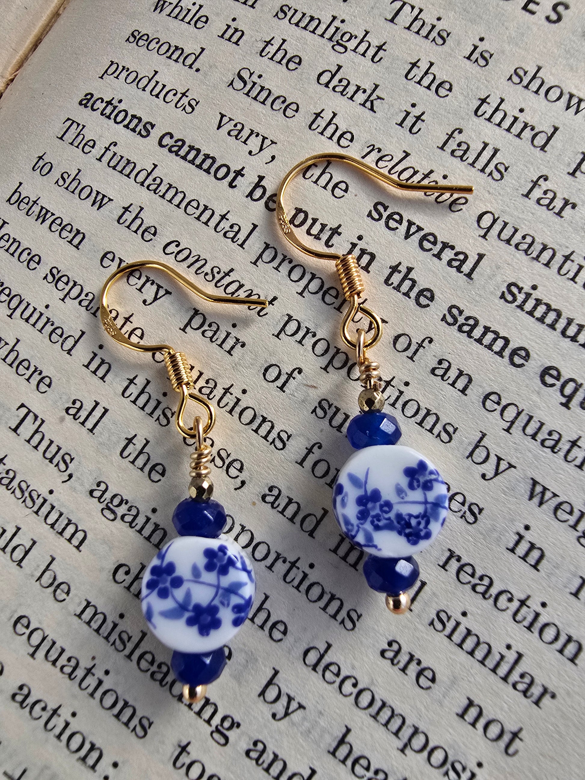 Not Your Grandma's China Drop Earrings Sacred Sol Design