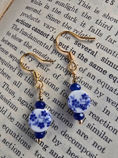 Not Your Grandma's China Drop Earrings Sacred Sol Design