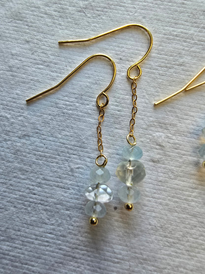 Aquamarine Sol Earrings Sacred Sol Design