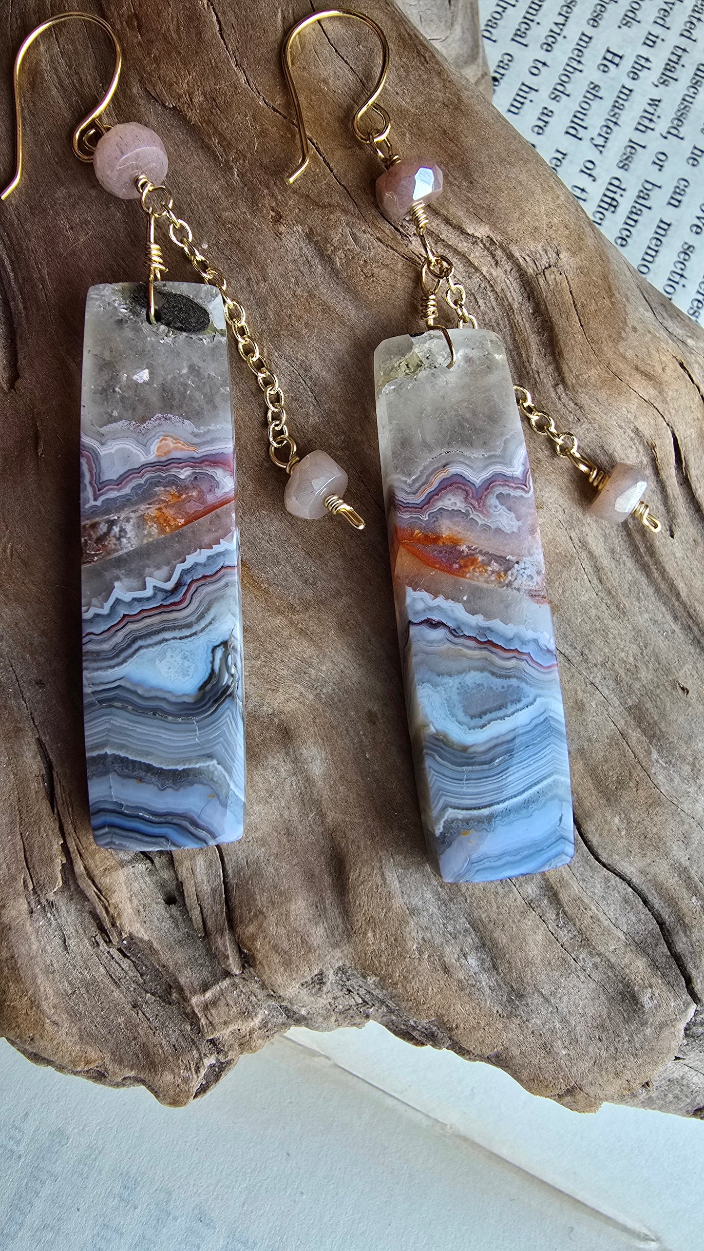 Crazy Lace Agate Statement Earrings Sacred Sol Design
