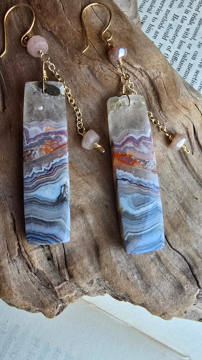 Crazy Lace Agate Statement Earrings Sacred Sol Design